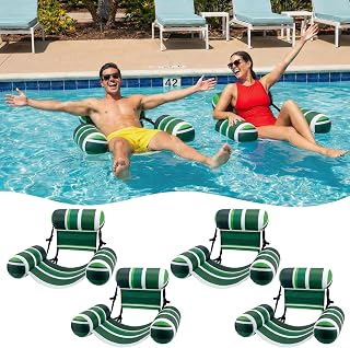 Teyva 4 Packs Inflatable Pool Floats Chairs