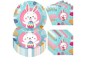 Umigy Easter Party Essentials: Plates, Napkins, & Bunny Decor Galore!
