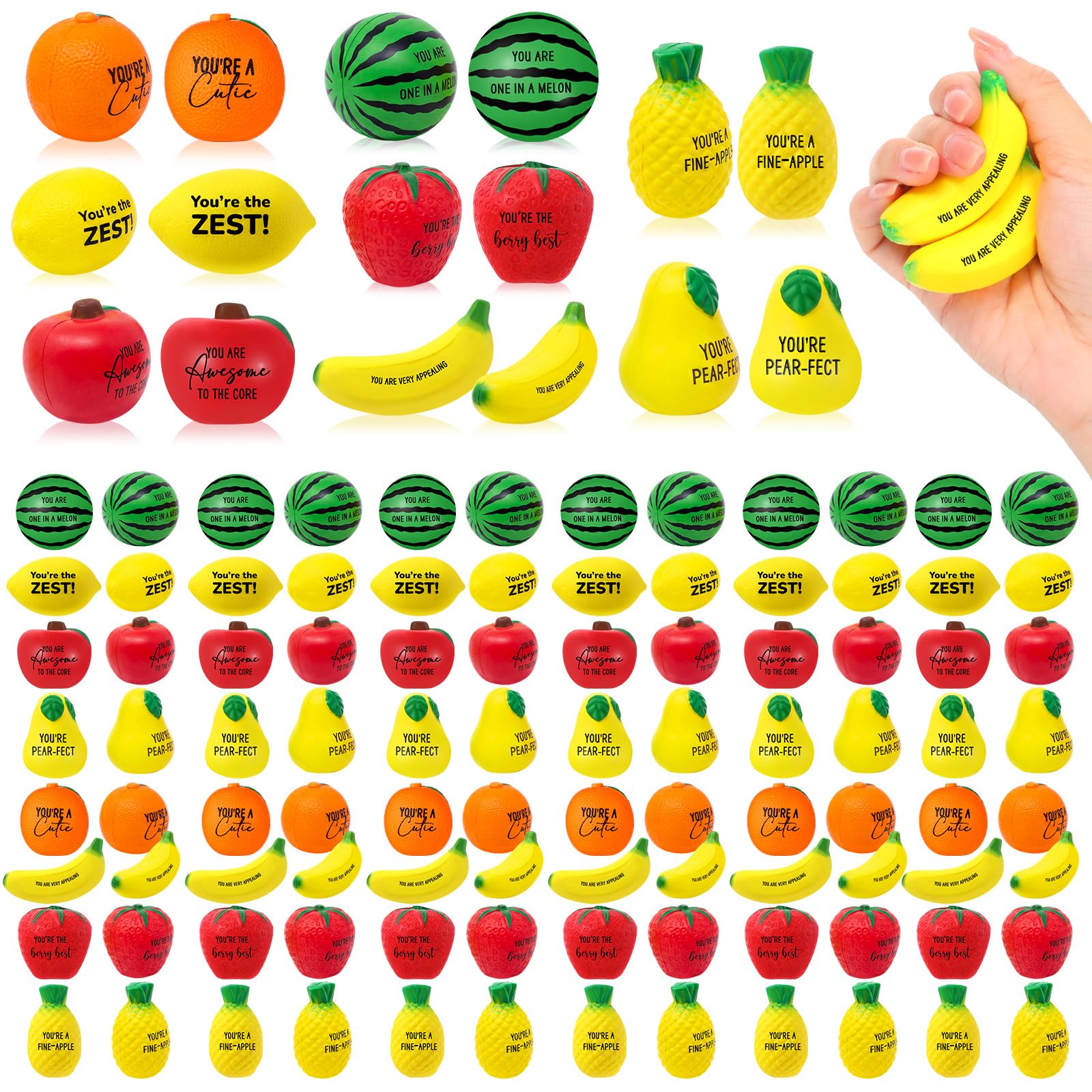 Amazon.com: Outus 40 Pcs Fruit Stress Balls Bulk Inspirational