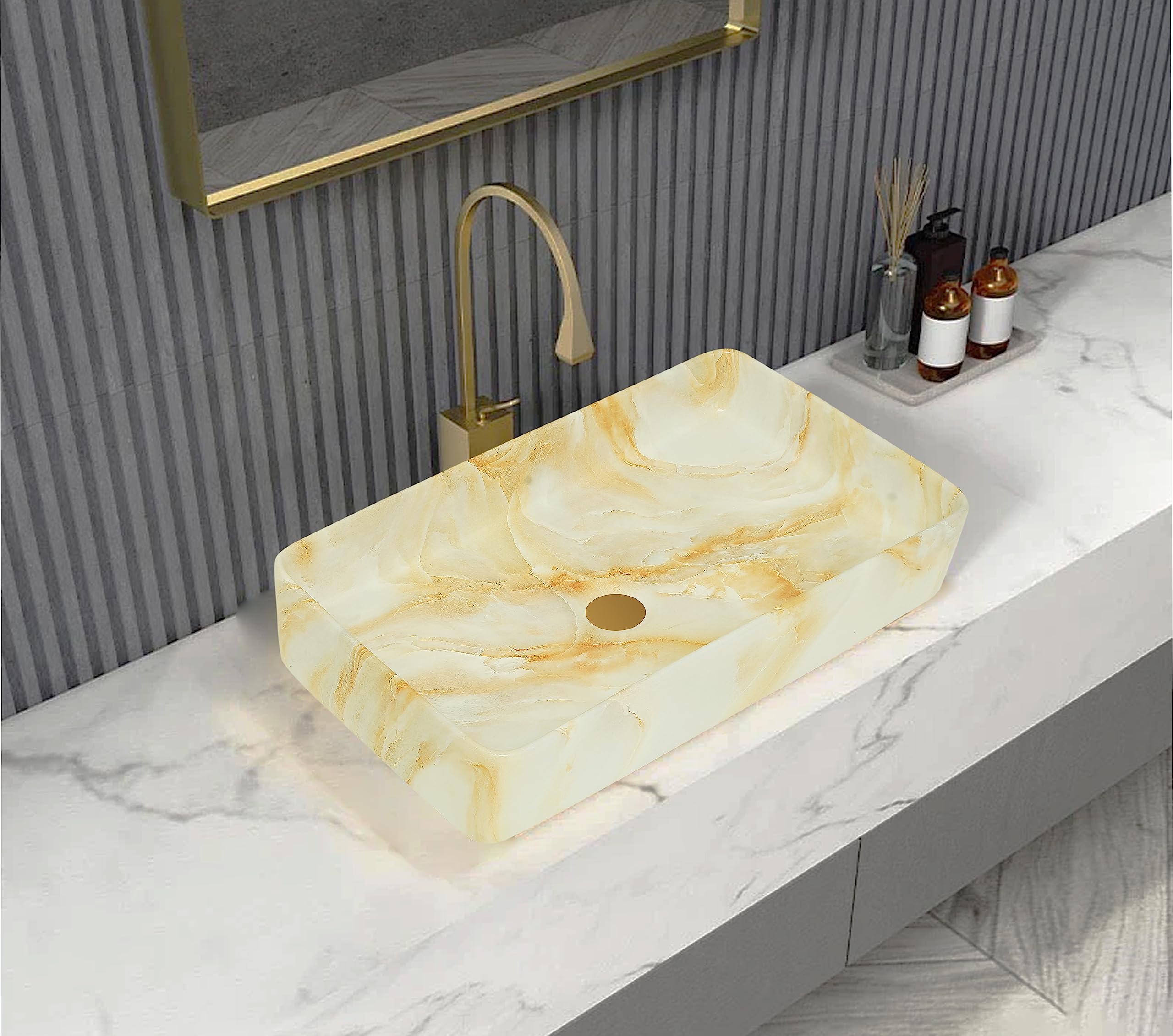 REMOTION Table Top Designer Wash Basin Over Counter Vessel Sink Counter Top Glossy Wash Basin For Bathroom And Living Room (Orange) (B0CBZ82R7M) Amazon Price History, Amazon Price Tracker