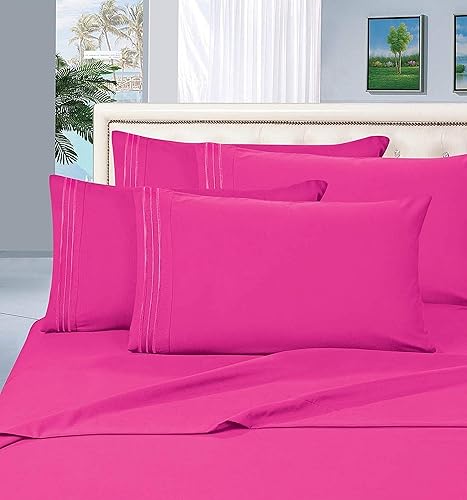 Miniatura 2 de Serie 1800 - Juego de sábanas de calidad egipcia súper suave, resistente a las arrugas y a la decoloración, hermoso diseño en fundas de almohada,