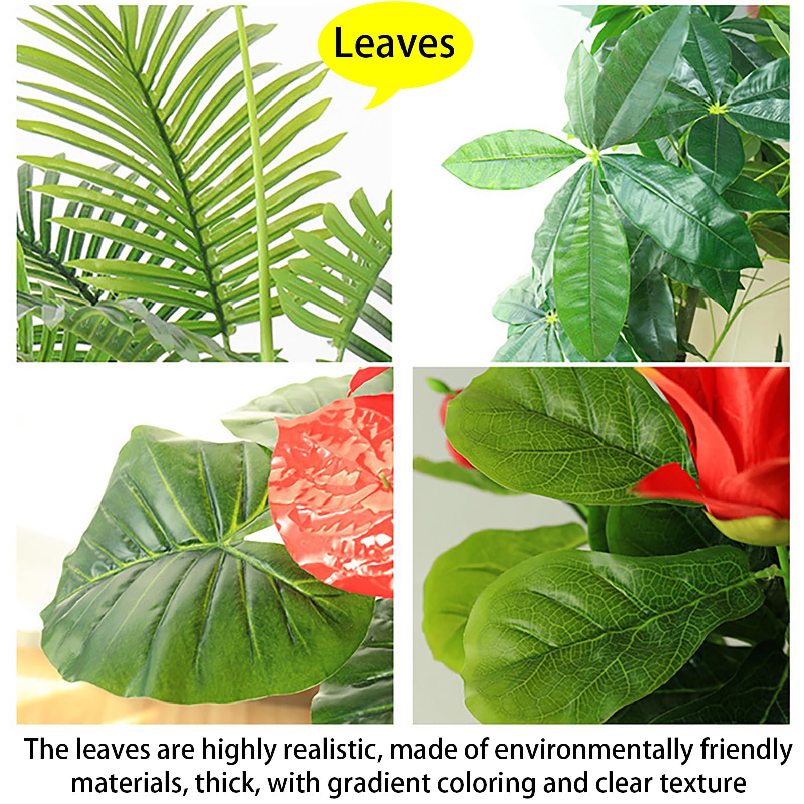 Cycas Artificiel En Pot, Plante D'intérieur Aux Feuilles Vertes Réalistes