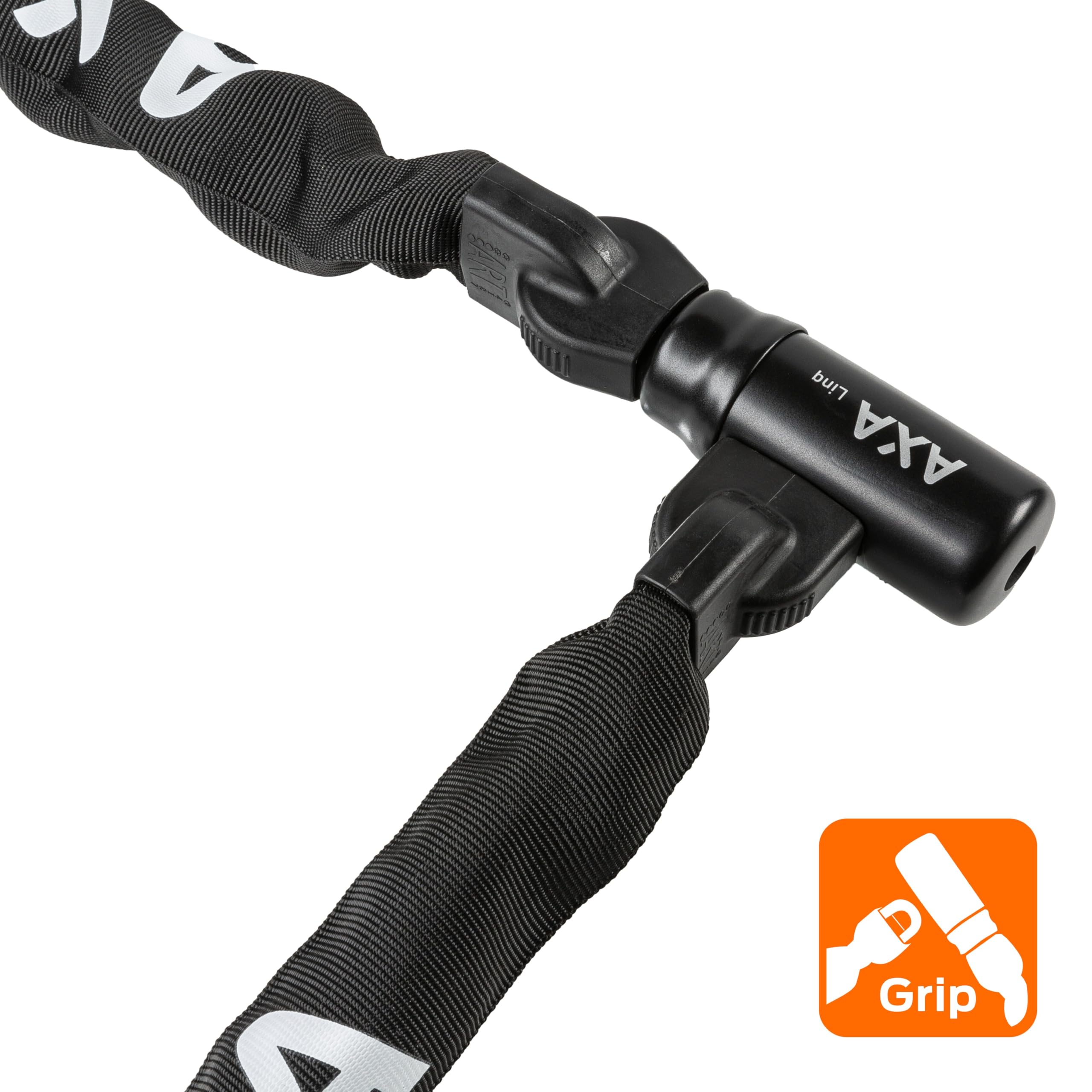 AXA Linq 180 Kettenschloss – Länge 180 cm – Sicherheitsstufe 14 – Stahlglieder 9,5 mm – Fahrradschloss Hohe Sicherheit