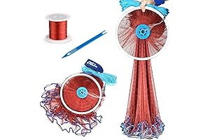 Precision-Crafted Fishing Net: Plusinno Aluminum Frisbee Cast Net for Angling Enthusiasts