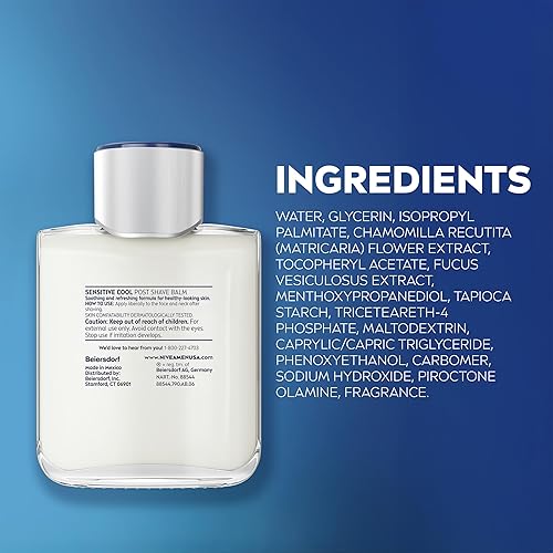 Miniatura 11 de Nivea Men NIVEA HOMBRES SENSIBLE SENSIBLE POSTE DE AFILA BALM: Calma y enfría la piel después del afeitado - 3.3 FL. onz. Botella (paquete de 3)