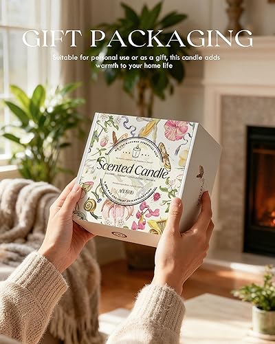 Miniatura 8 de AOOVOO Calm Candles Juego de 4 velas aromáticas para el hogar, 28 onzas, 200 horas de combustión, vela de aromaterapia con cristales, lavanda