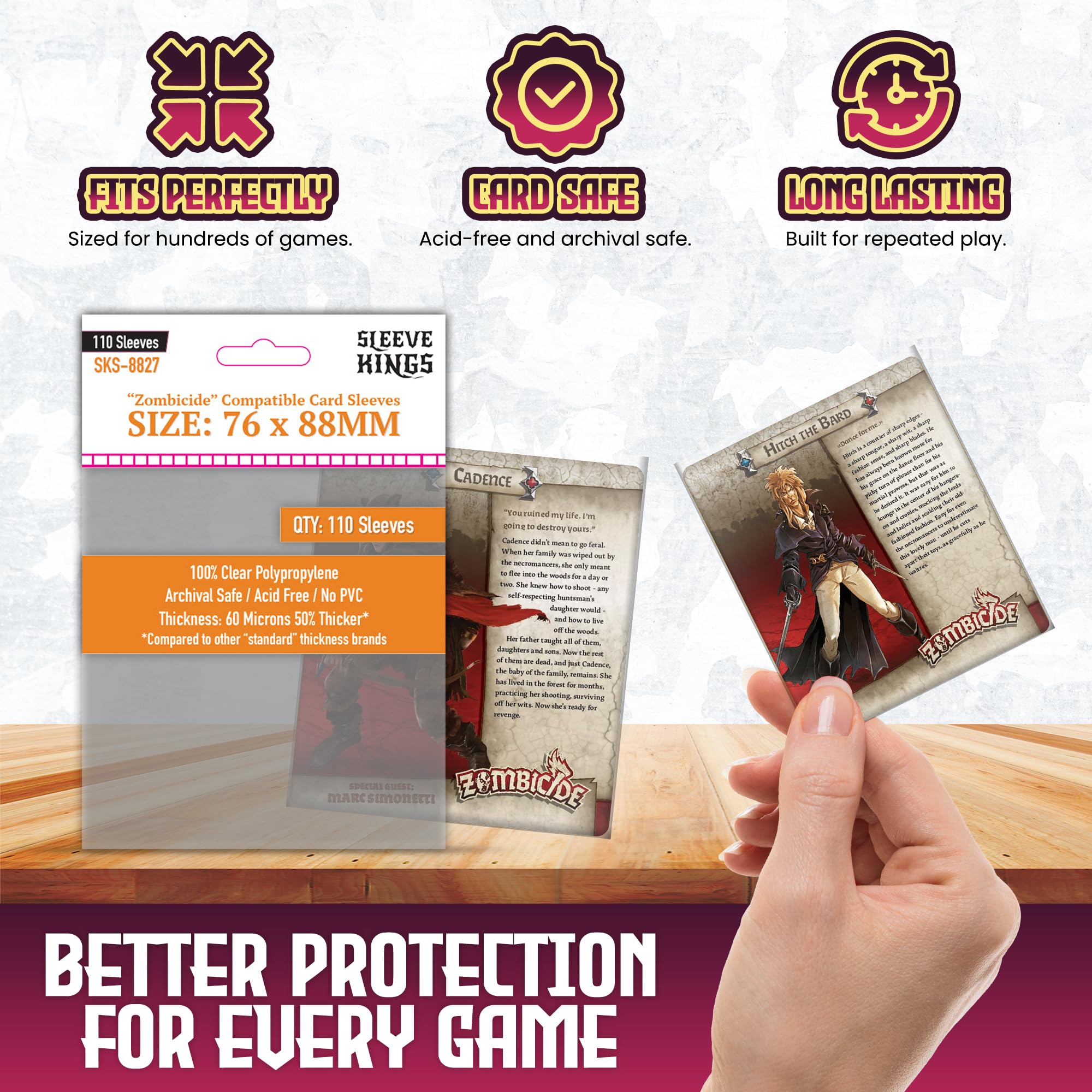 Amazon.co.jp: 76x88mm Zombicide Compatible Card Sleeves (110) : ホビー