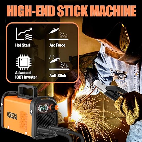 Miniatura 3 de Soldador de palo, máquina de soldadura mejorada MMA 250A 110V, ARCLift TIG 2 en 1 Mini máquina de soldar, soldador portátil con arranque en