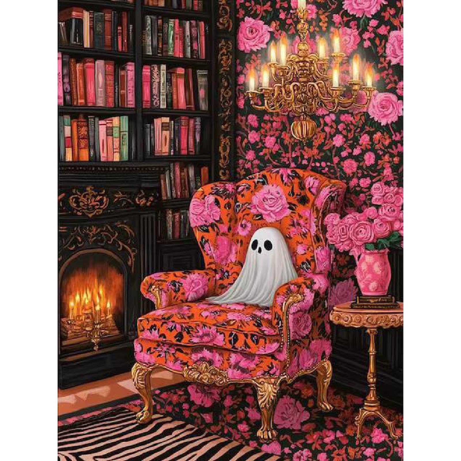 Halloween Diamond Art Kits Adults,5D Ghost Diamond Painting Kit 12X16 In — image 1
