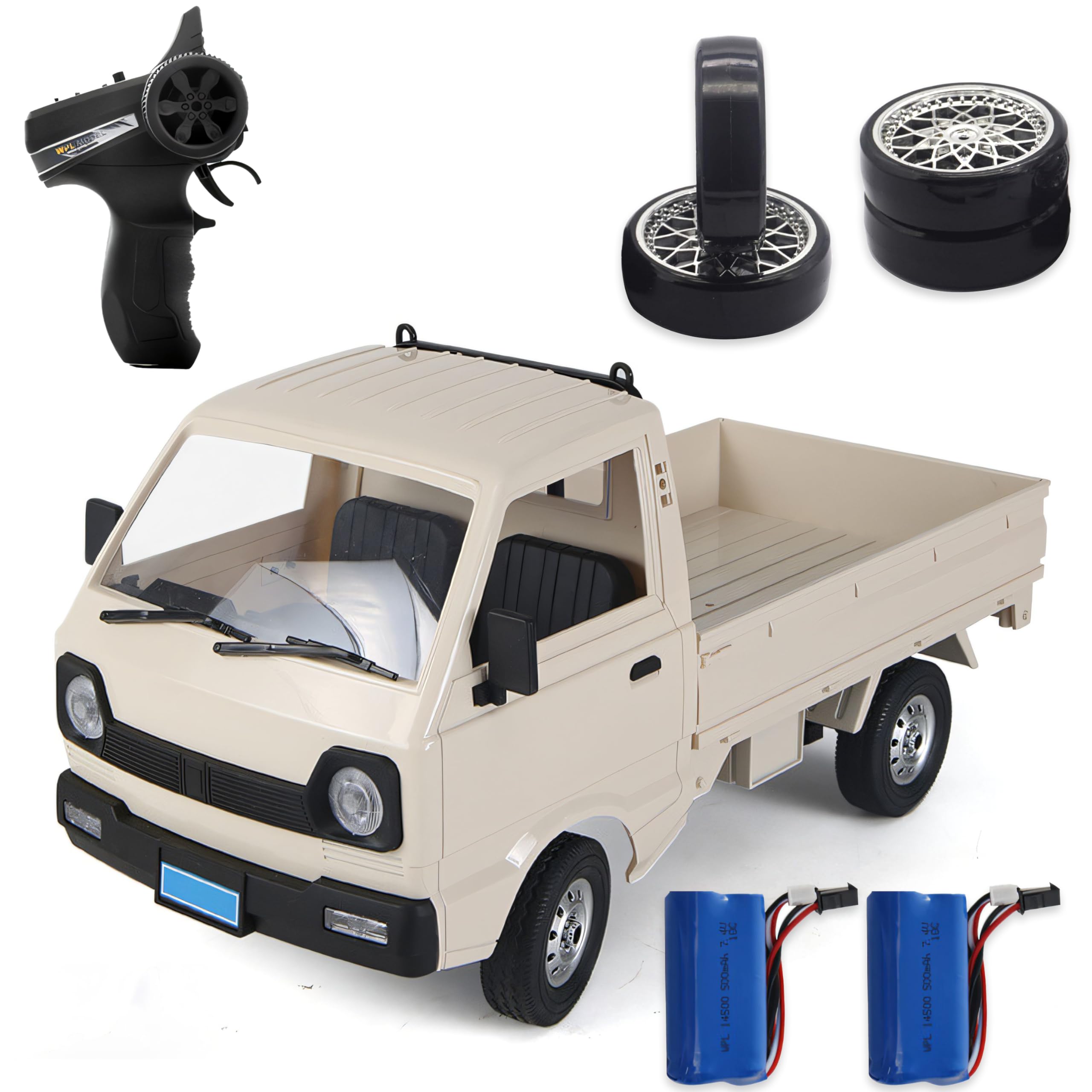 1 10 RC Truck WPL D12 Kei Truck-2 4G RC Rear Drive Drift Car with Brushed 260 Motor