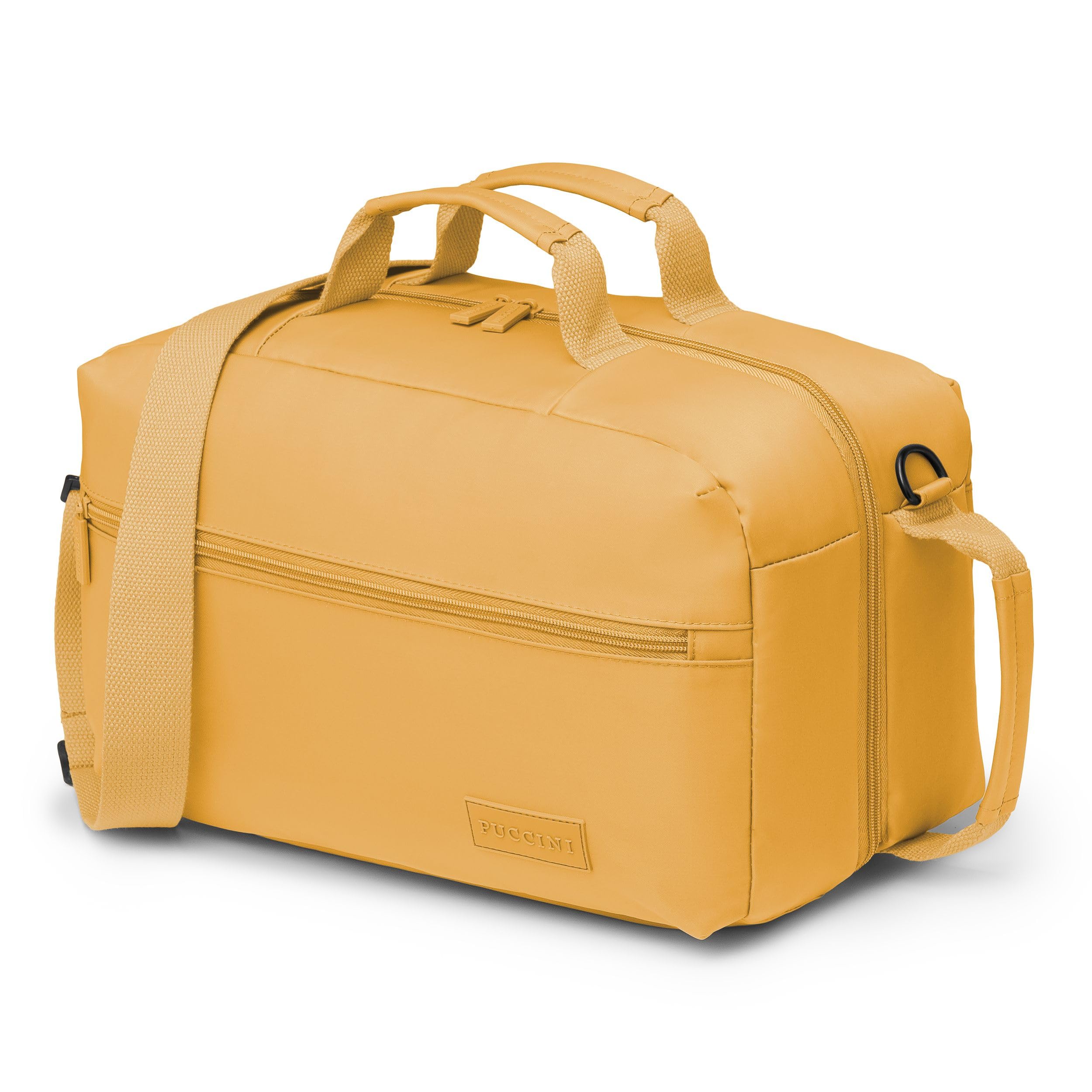 PUCCINI Barbados Torba Podróżna do Samolotu, Żółta, 40x20x25 cm, Nylon, z Kieszenią na Laptopa, Regulowany Pasek