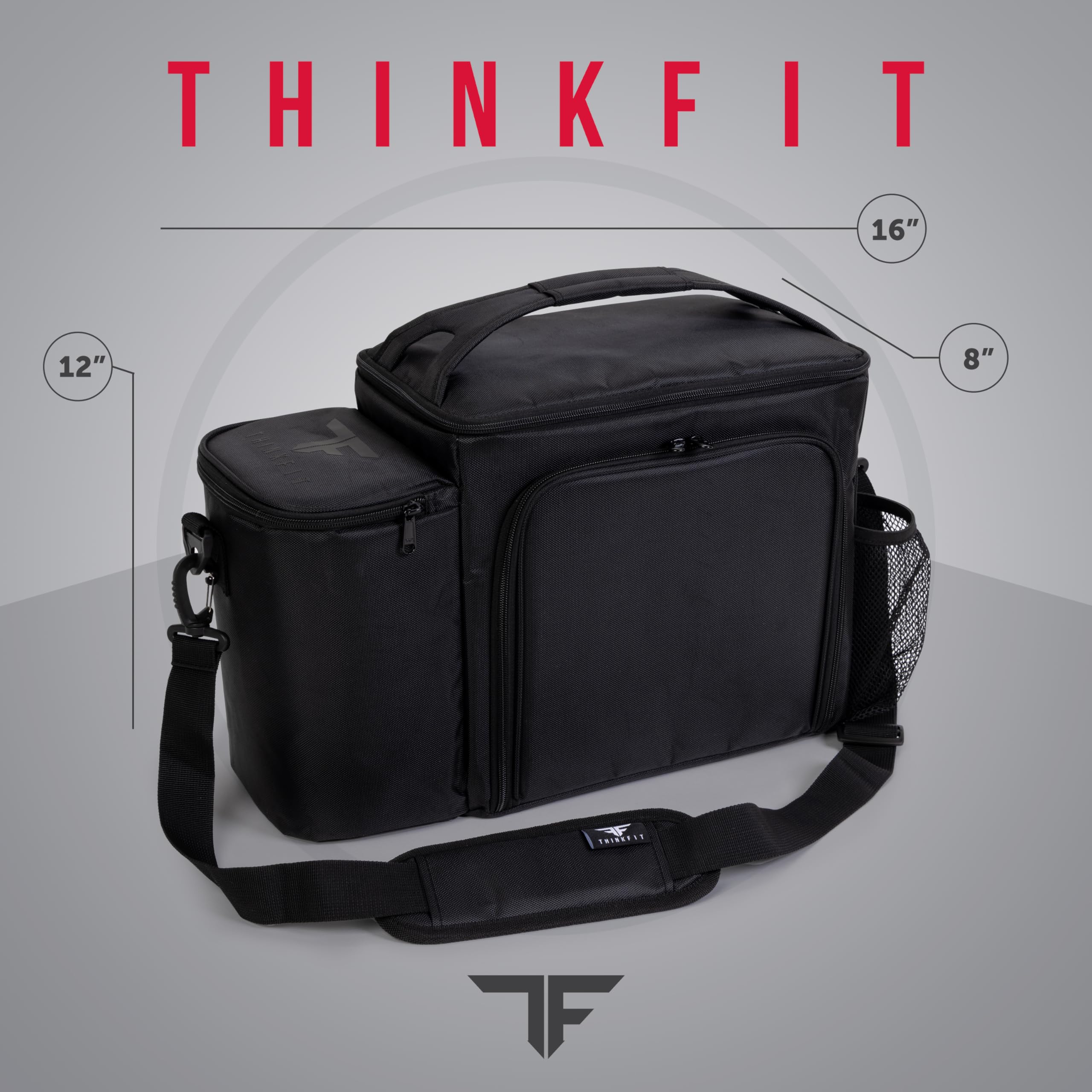 ThinkFit Lunch Bag - 8 Containers, Insulated -8