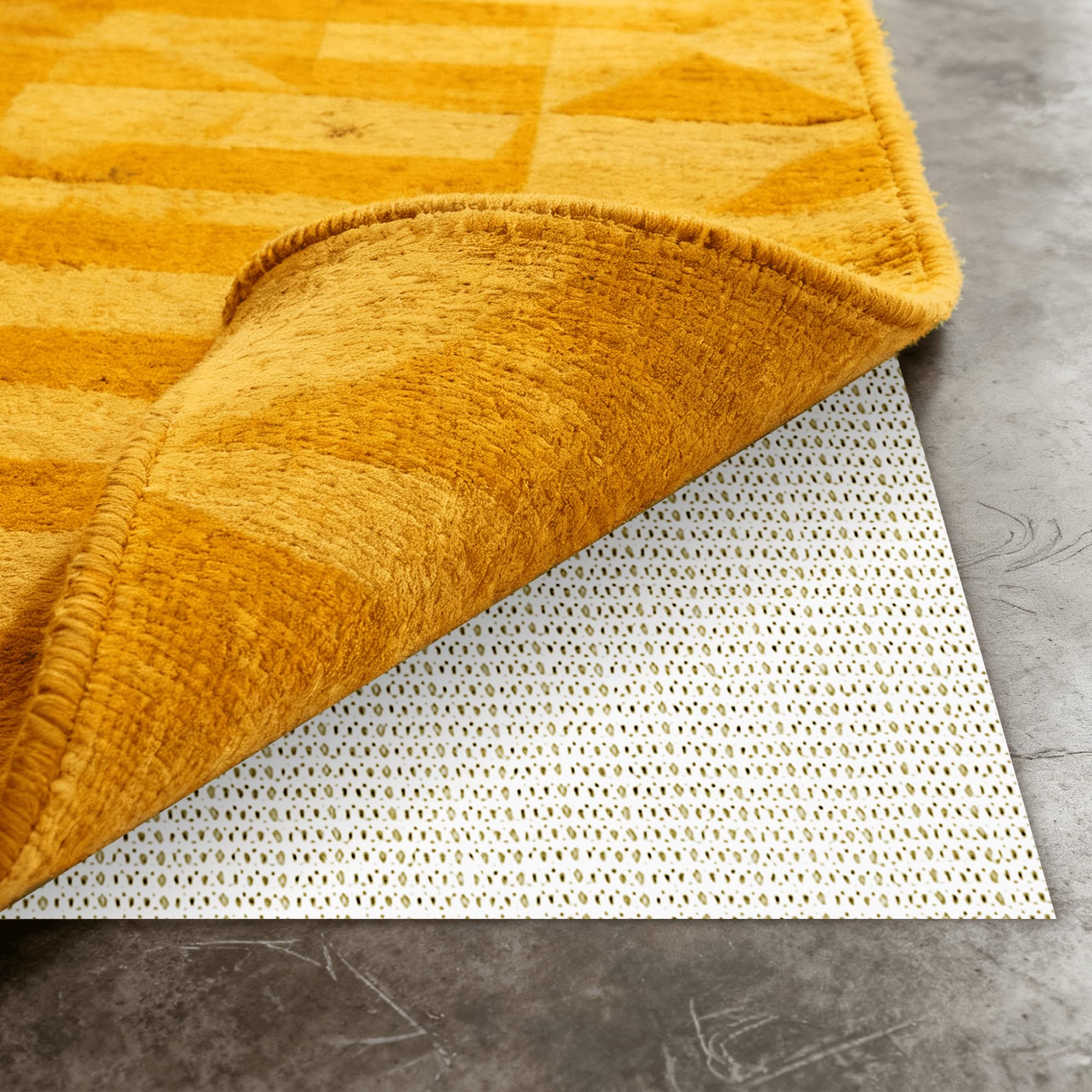Teppich Antirutschmatte 120 x 306 cm um EIN Verrutschen des Teppichs zu Verhindern rutschfeste Gummimatte Abwaschbar für Teppiche Läufer, cremefarben