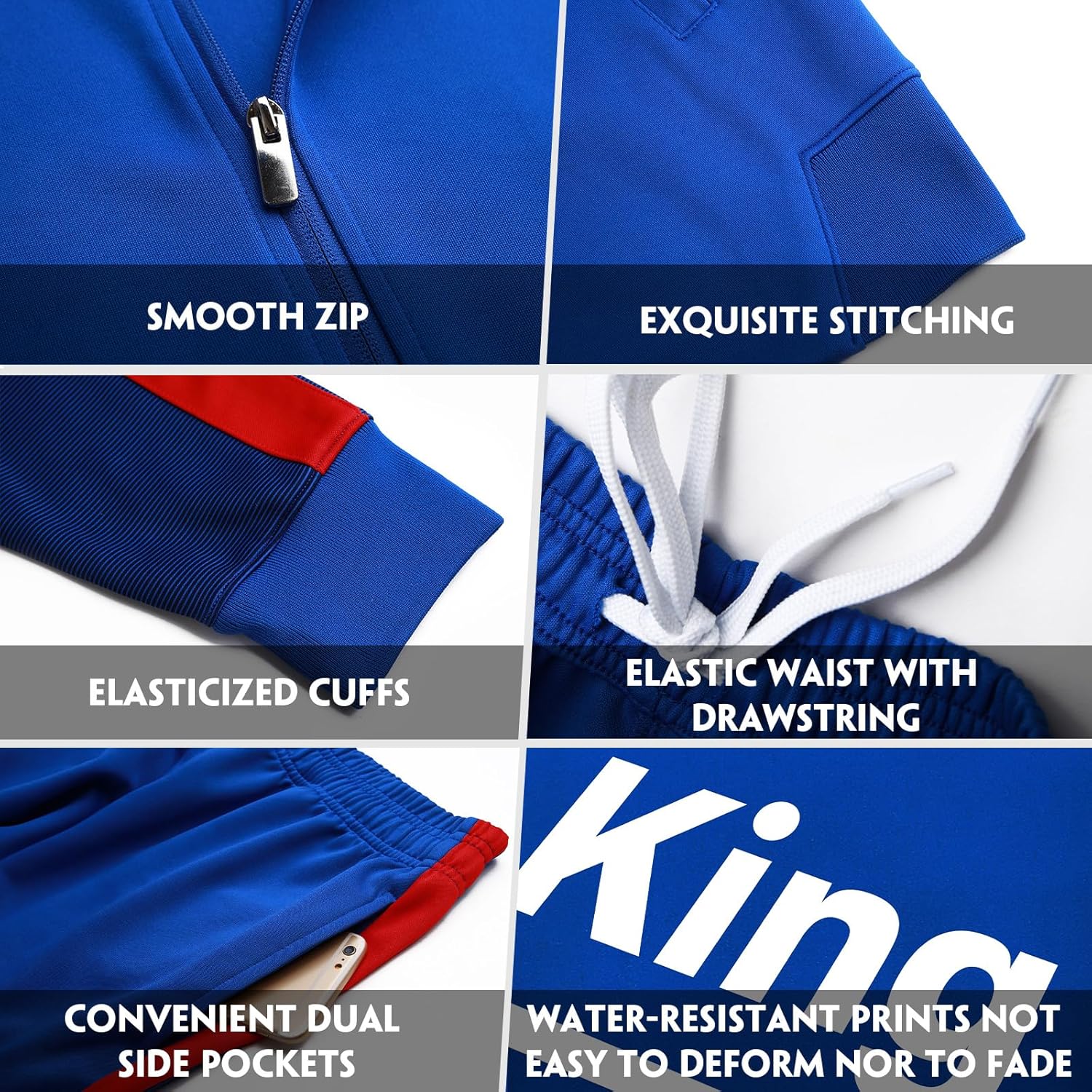 Custom Training Top for Kids Youth Adults Personalized Tracksuit with Your Name Number Team & Logo - Image 3