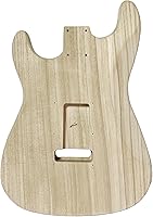 Vista 4 de DBL Kit de guitarra eléctrica estilo ST, construye tu propia guitarra, 6 cuerdas con cuerpo de paulownia y cuello de arce, kit de guitarra