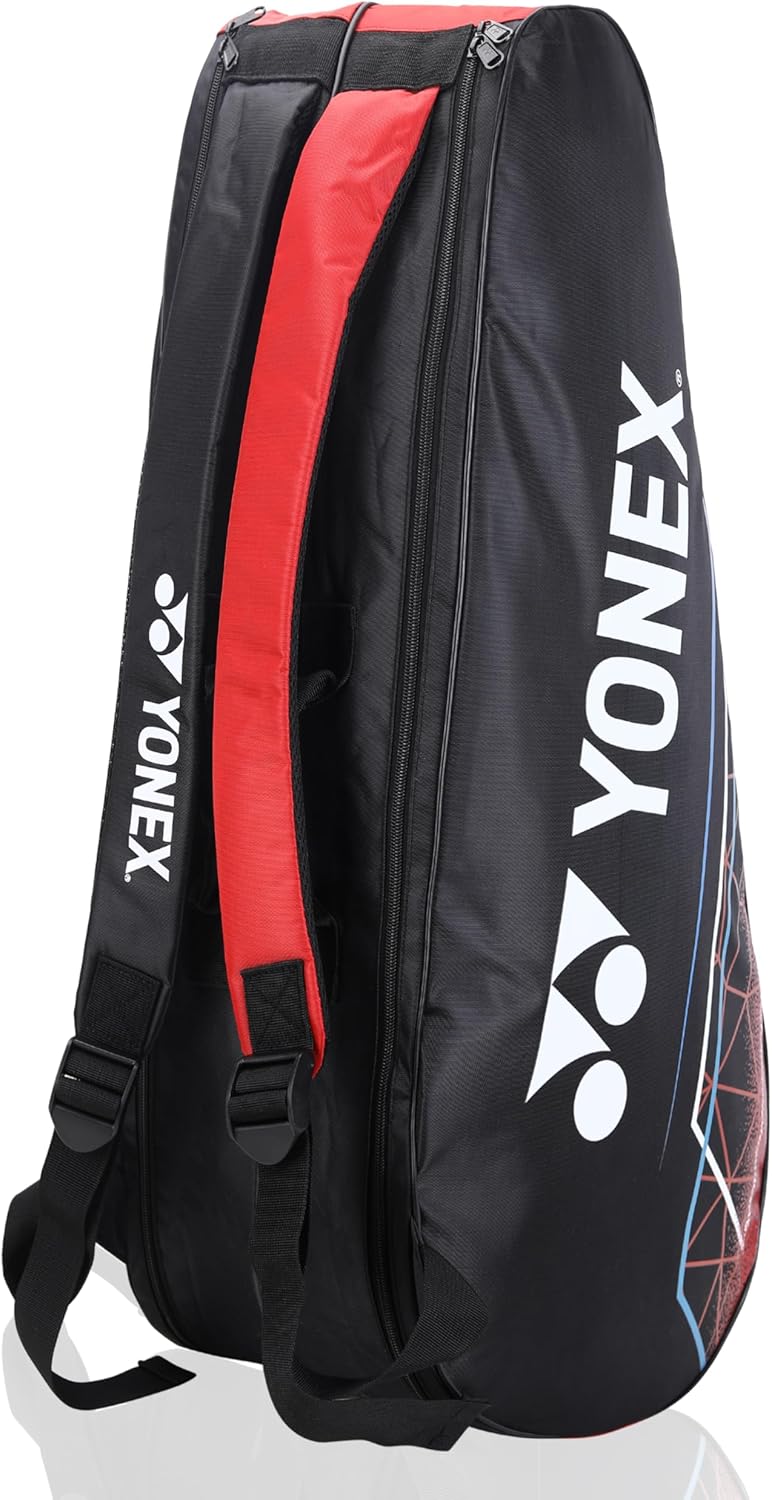 YONEX Badminton Racquet Bag ACE2 0226 BT6 | ACE2 Series Thermal Lining Compartment |Eronomic STRPS |Available as Backpack|Hand Carry |Accessories & 6 Racquet Comaprtment|Wide Shoe Packet