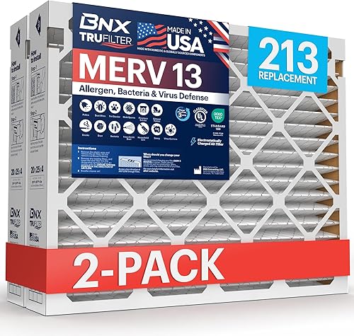 Miniatura 123 de BNX TruFilter - Filtro de aire 14 x 25 x 1 MERV 8, electrostático plisado para defensa contra polvo y mascotas, para aire acondicionado, HVAC