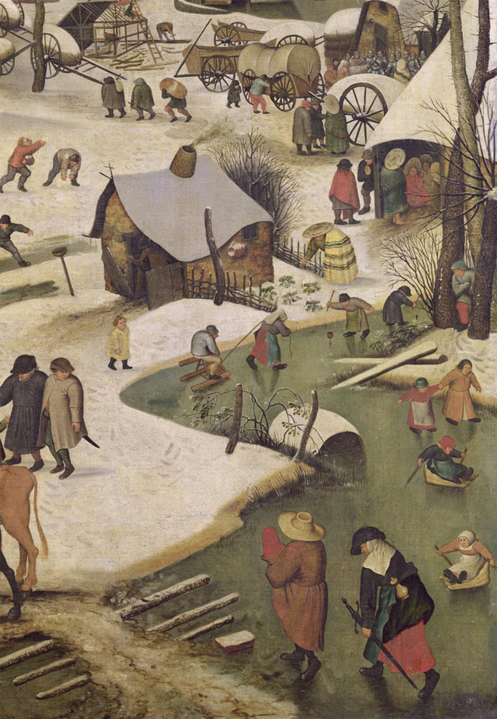 Art Mural le recensement à Bethléem Impression Toile Bruegel Premium