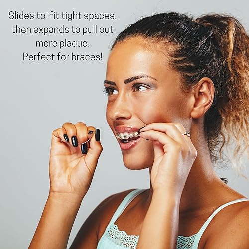 Miniatura 6 de Paquete de 3 unidades de hilo dental expandible I Dispensador sin plástico I 164 pies por paquete I Gentle Glide para una limpieza eficaz I Sabor