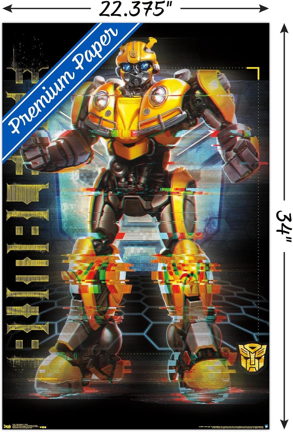 Trends International Hasbro Transformers: Bumblebee - Glitch Wall Poster, 22.375" x 34", Premium Unframed Version
