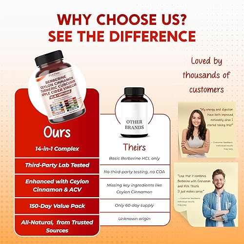 Miniatura 7 de Berberina Canela Vinagre De Sidra De Manzana Cúrcuma - Apoyo General De Bienestar