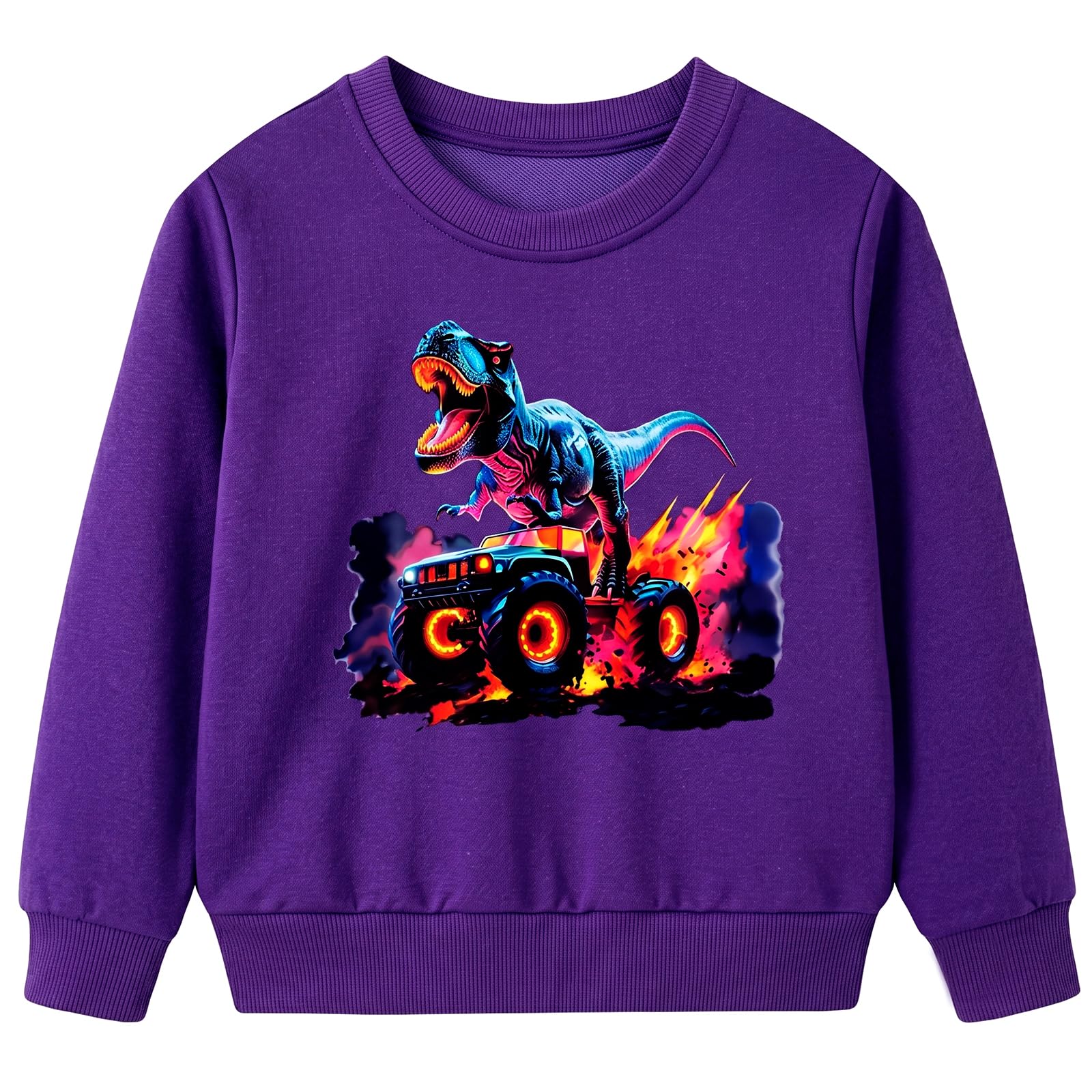 Funnycokid Boys Sweatshirts Toddler Long Sleeve Pullover Crewneck Tops 2-6Y