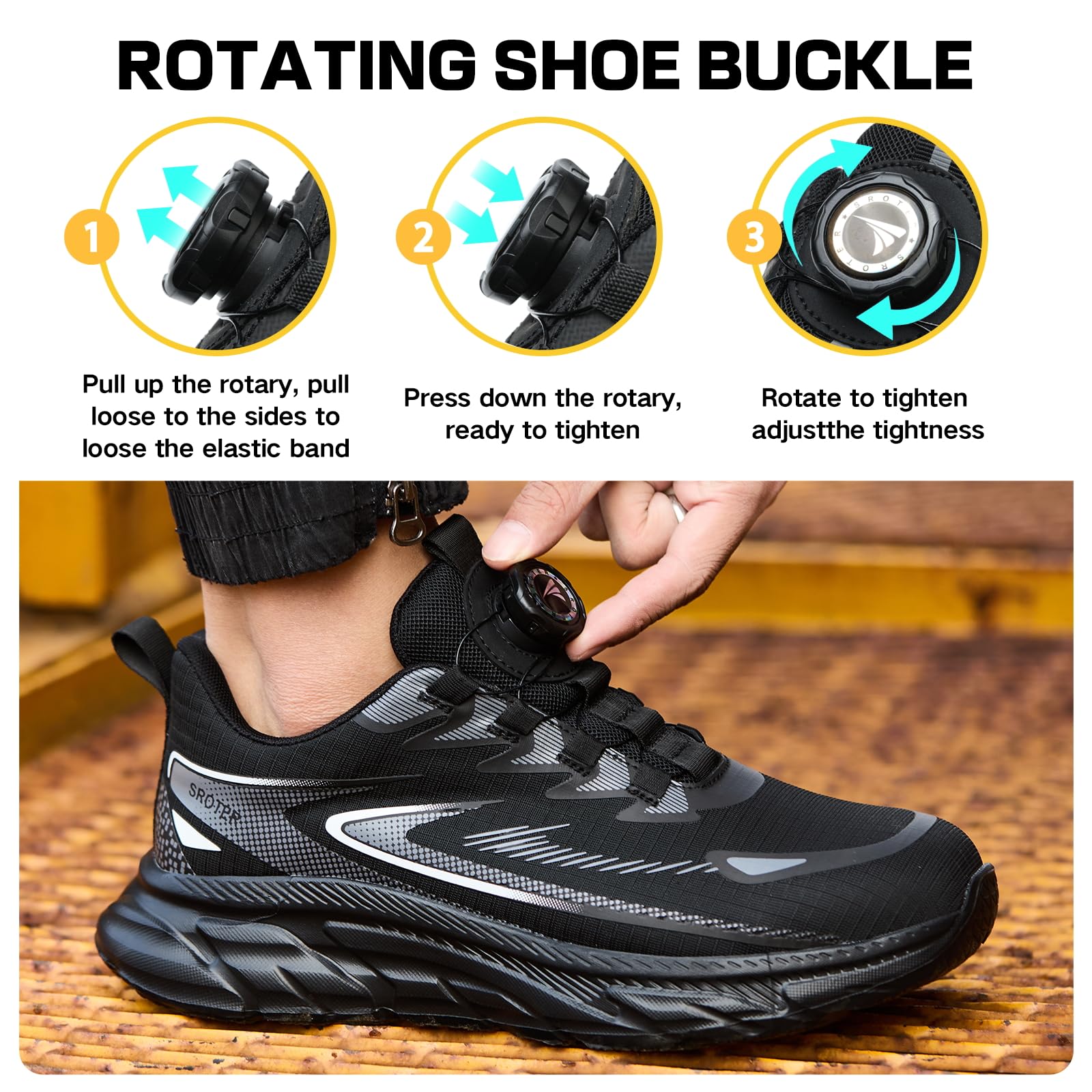 Zapatos de Seguridad para Hombre Mujer Zapatillas de Seguridad con Punta de Acero Ligero Zapatos de Trabajo Comodo Zapatillas Trabajo Transpirable Antideslizante
