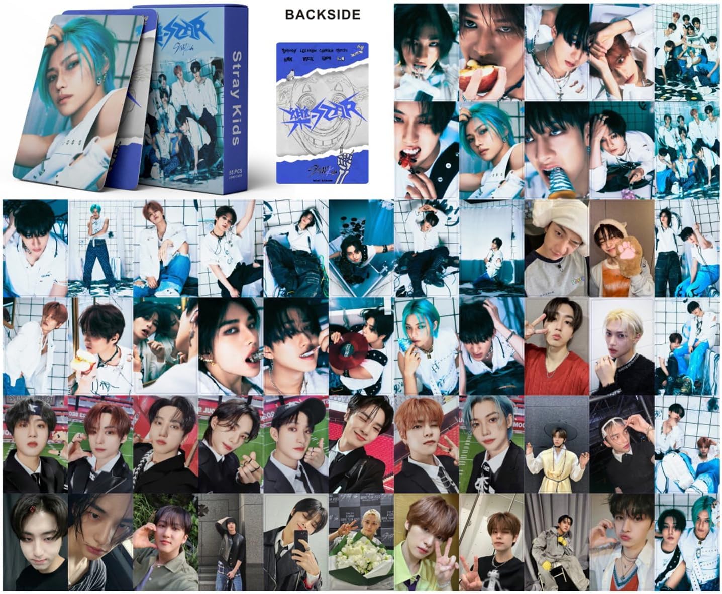 Stray Kids Geschenk-Set - 55 Kpop Stray Kids Photocards/ 95 Aufkleber