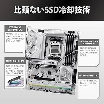 【ジャンク品】Asrock X870 Steel Legend WiFi M/B ASRock > X870 Steel Legend WiFi