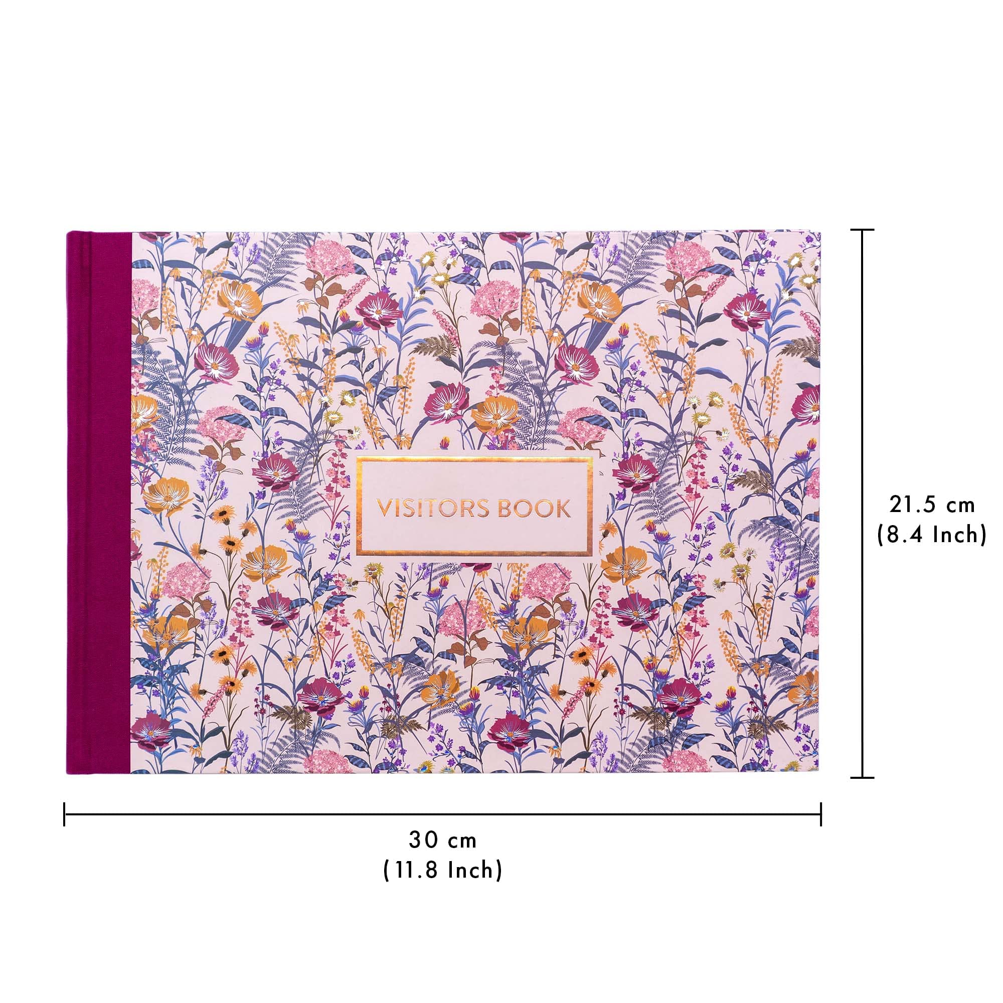 Pukka Pad, Bloom A4 Visitors Book, 96 Pages with 768 Entry Spaces, Includes Record Date, Name, Address, and Comment Fields - Image 2