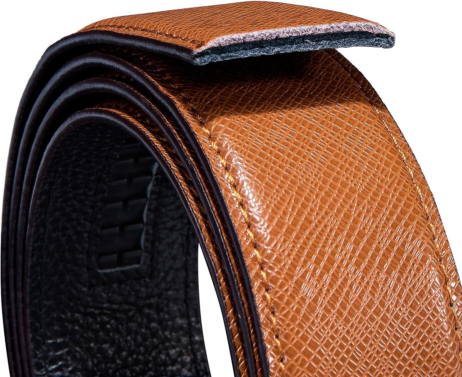 Barry.Wang Designer Mens Belts Leather Ratchet 1 3/8" Adjustable Sliding Buckle Dress Belt Automatic Strap Golf Business - Image 6