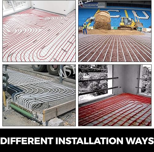 Miniatura 6 de Happybuy Tubo PEX de barrera de oxígeno, bobina de tubo de 12 pulgada x 500 pies, tubo EVOH PEX-B para calefacción radiante residencial comercial