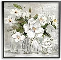 Vista 32 de Stupell Industries Ramo de flores de aster floreciente, pintura de ramo morado suave, arte de pared enmarcado, diseño de Carol Robinson