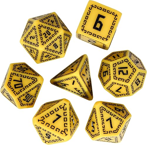 Miniatura 168 de Juego de dados de queso, juego de dados DND poliédricos de resina amarilla para juegos de rol D&D y otros juegos de mesa Dados
