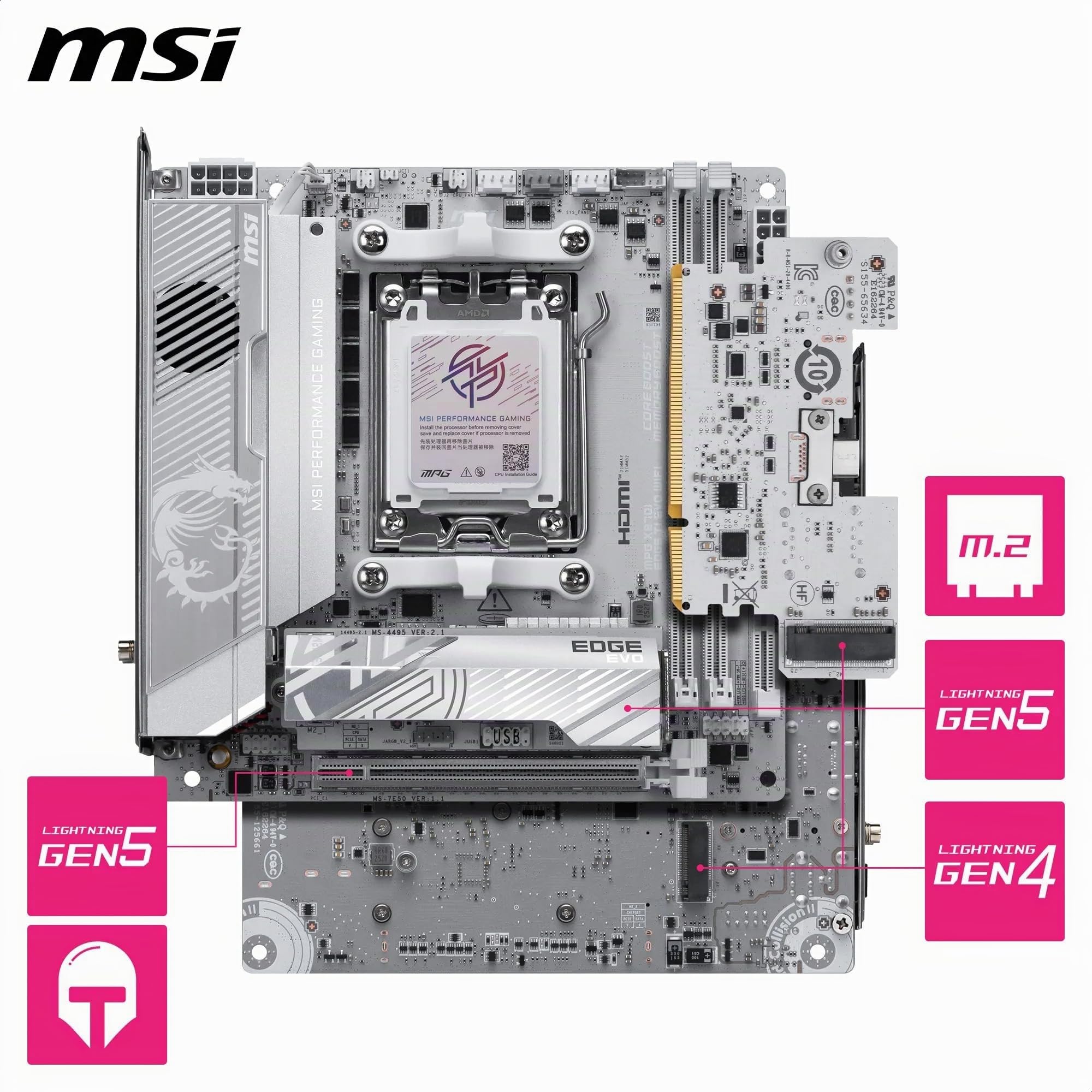 Msi Mpg X870i Edge Ti Evo Wifi - Mainboard - Itx (7e50-001r)