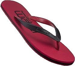 Hawalker Waka Prime Men's Flip Flops Made with 100% Natural & Durable Rubber | Comfortable Hawai Chappals with Double Colour Strap | Regular Wear Slippers
