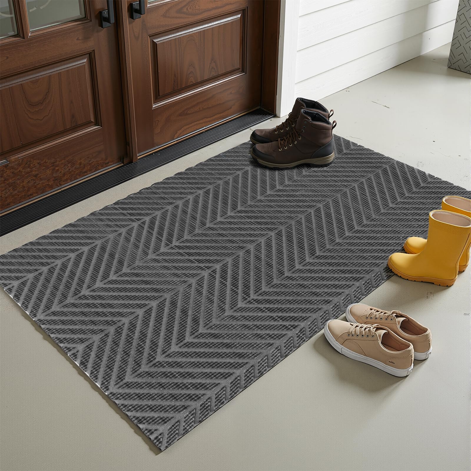 wyewye Dirt Trapper Door Mat – Large Washable Heavy Duty Non-Slip Rubber Backed Floor Mat, Carpet for Indoor & Outdoor Use, Kitchen Mat, Hallway Runner Rugs, 90 x 150 cm