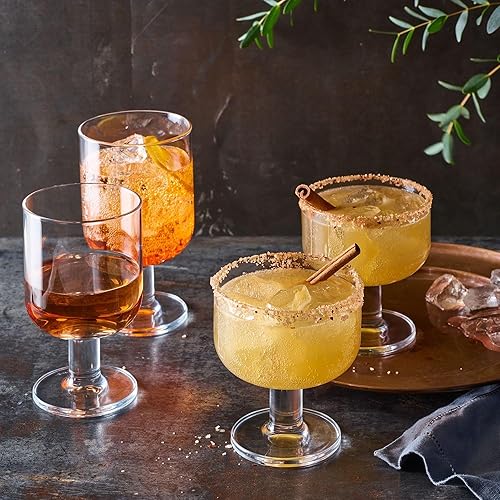 Miniatura 4 de Bormioli Rocco Hosteria - Juego de 6 tazas apilables para postre, 8 onzas, vidrio templado transparente, fabricado en Italia.