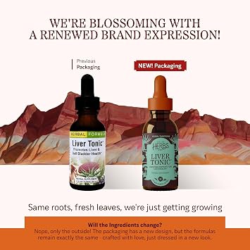 Herbs Etc. Liver Tonic Classic Liquid Extract, Gluten-Free, Vegan, 1 fl oz