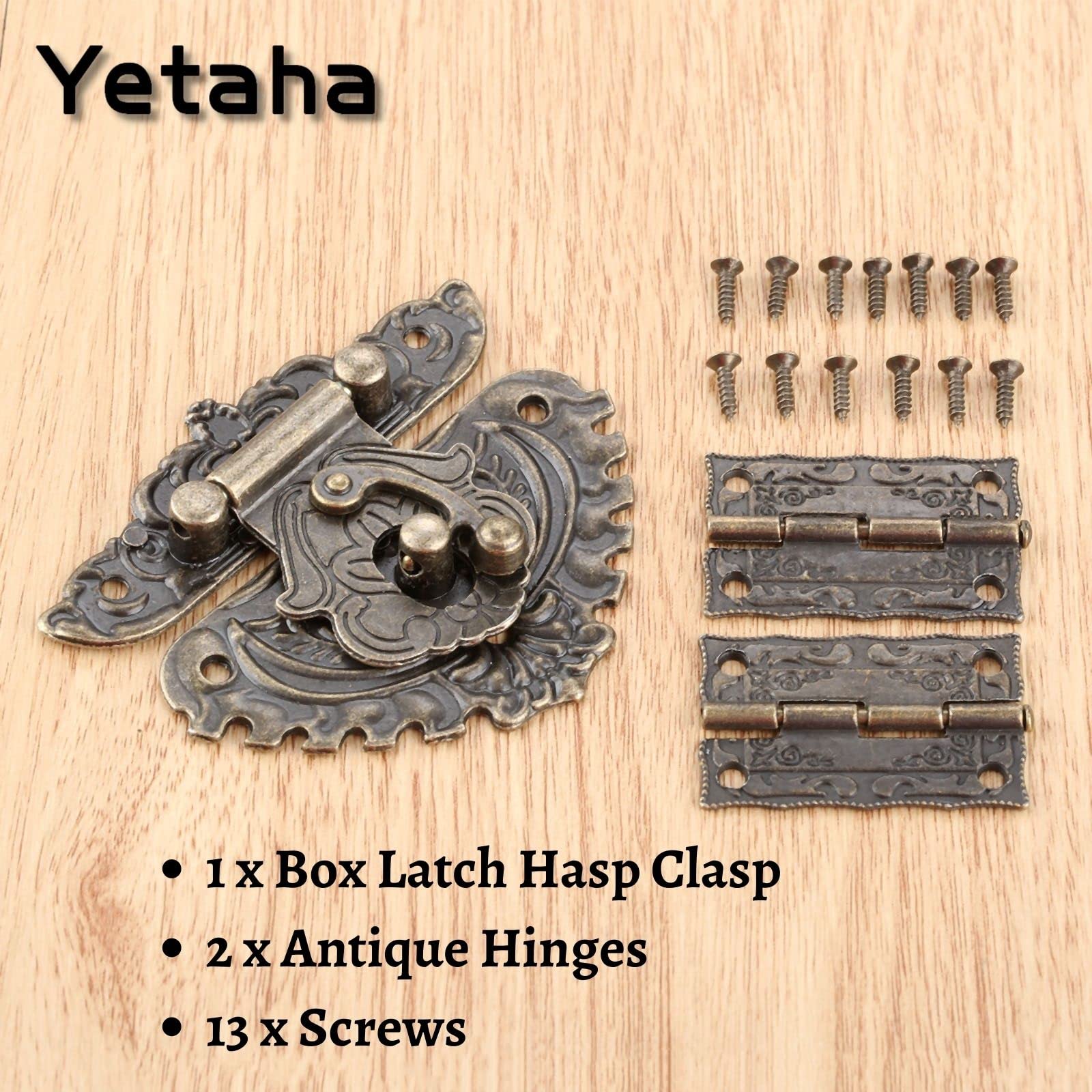 Yetaha Vintage Butterfly Padlock - Chinese Carved Retro Lock With Keys For Boxes