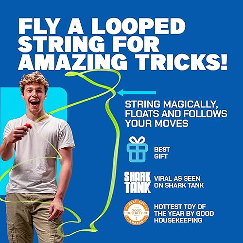 Miniatura 2 de ZipString Original - Juguete clásico lanzador de cuerda, como se ve en Shark Tank, es perfecto para niños y adultos, arroja el lazo al aire para