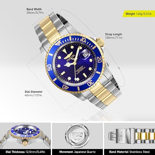Invicta Pro Diver Reloj Cuarzo para Hombre de acero inoxidable - 40mm - 3