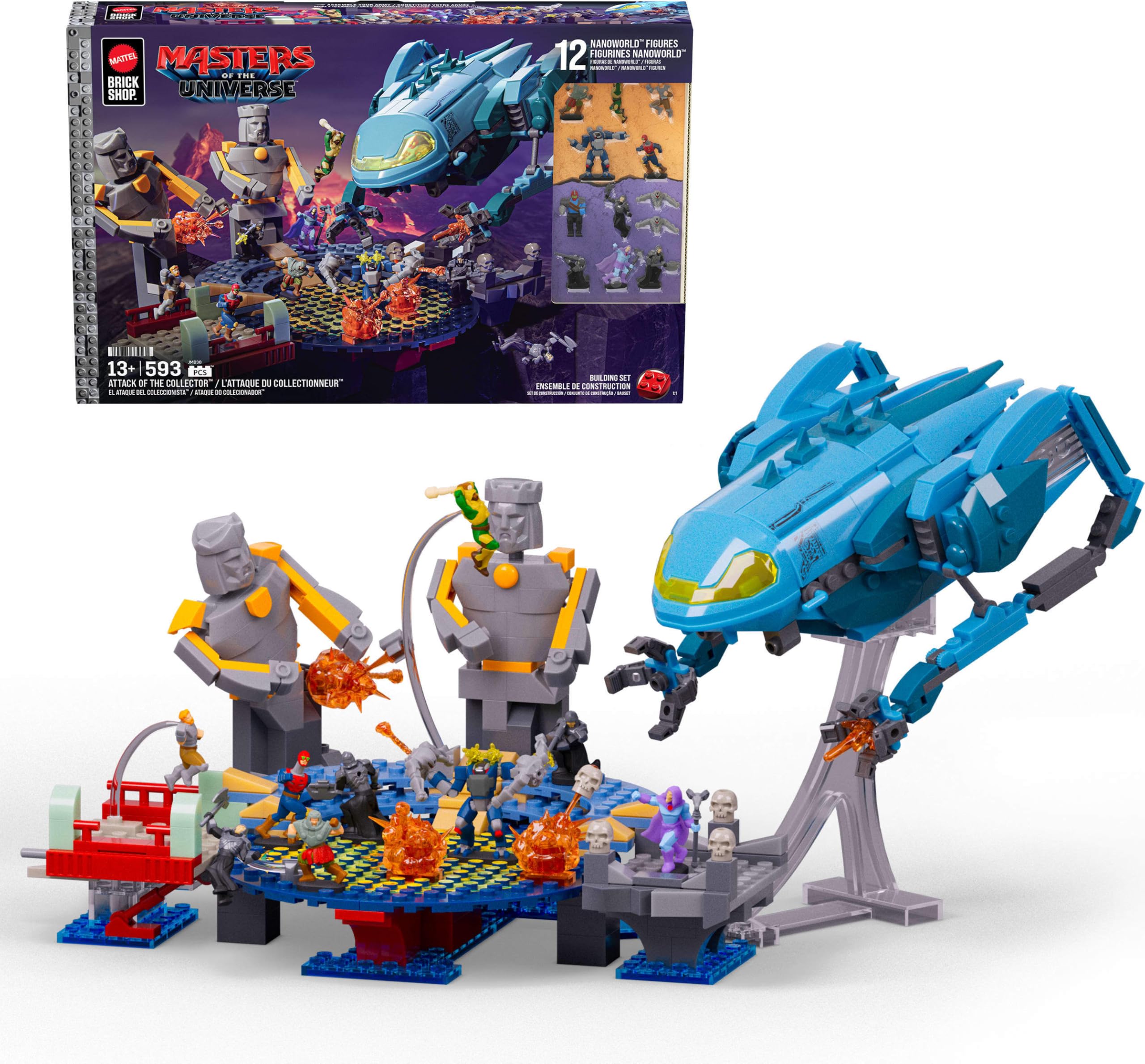 Amazon.com: Mattel Brick Shop Masters of the Universe Building Set