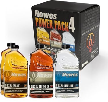 Howes Power Pack 4 Winter Prep Diesel Additives - One Diesel Defender 64-Ounce Injector Cleaner, Two Diesel Treat 64 Ounce Anti-Gel, One Diesel Lifeline 64-Ounce Emergency Formula