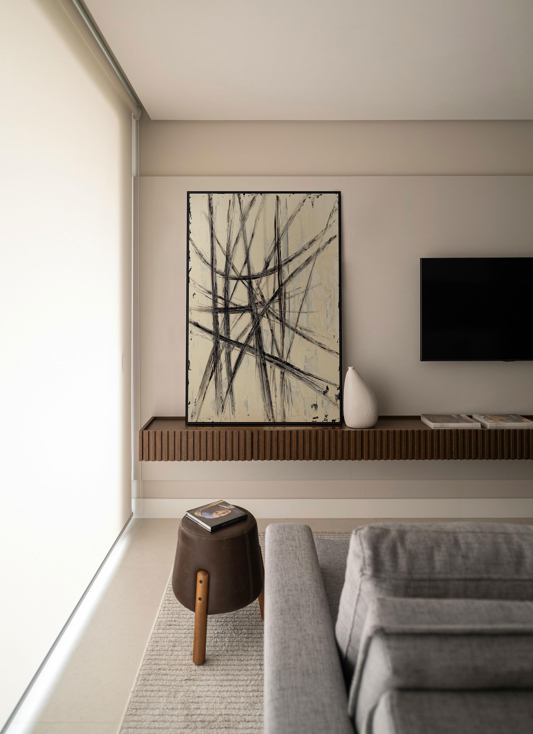 YS -Art stylowy obraz akrylowy na płótnie z ramą ręcznie malowany obraz ścienny salon nowoczesny mocny wystrój mieszkania obrazy biuro 140 x 100 cm