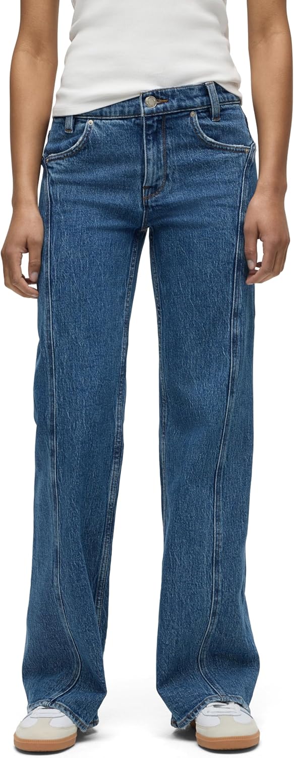 Hudson Womens Lexi Seamed Wide Leg Pant