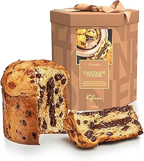 Chocolate Mousse Filled Panettone 35.3 oz – Naturally Fermented Buttery Dough – Soft, Moist, Flavorful Holiday Cake – Ofner