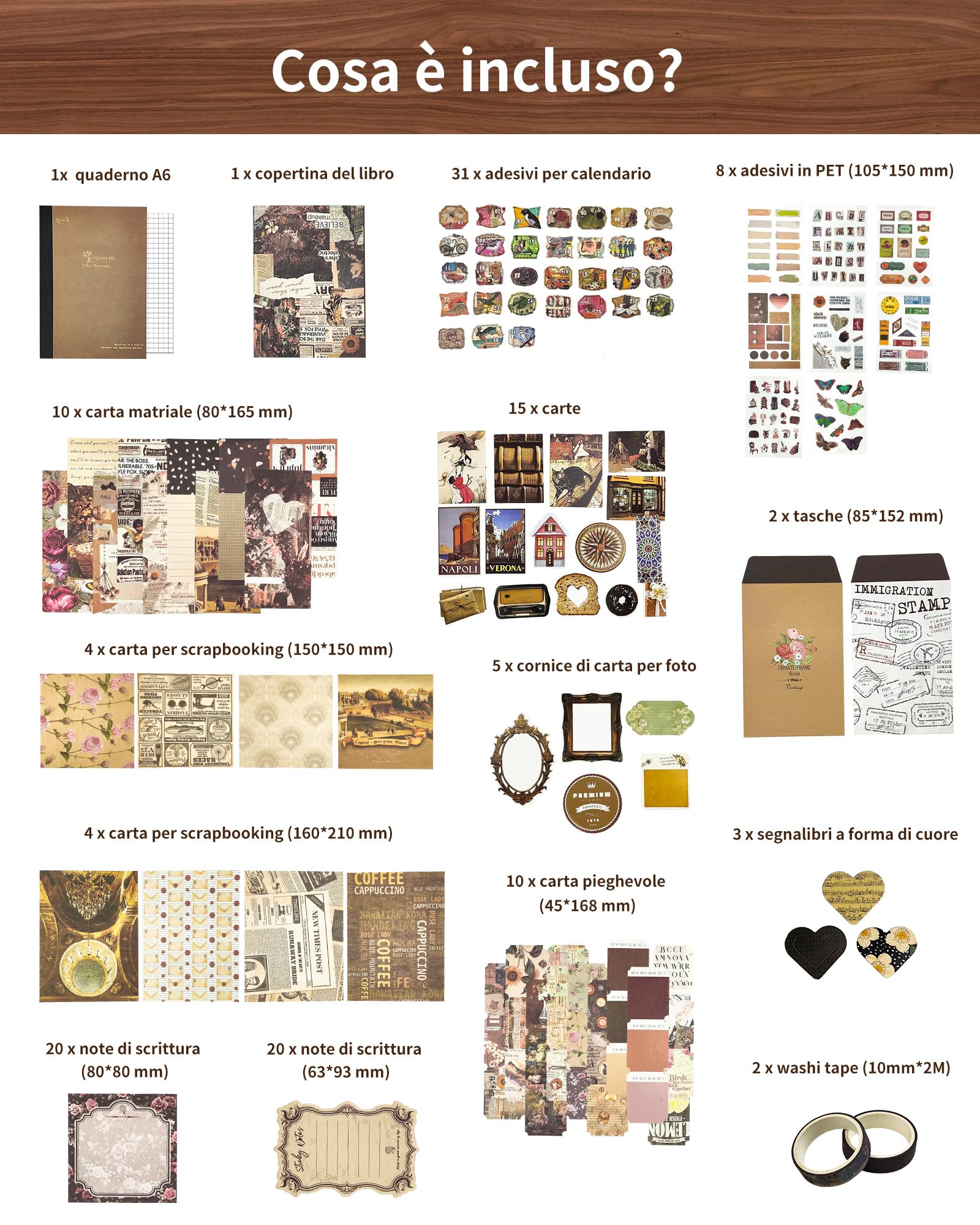 Okeeyseda Scrapbook-Zubehör, (361-Teilig) Scrapbook-Set im Okeeyseda Scrapbook-Zubehör, (361-Teilig) Scrapbook-Set im