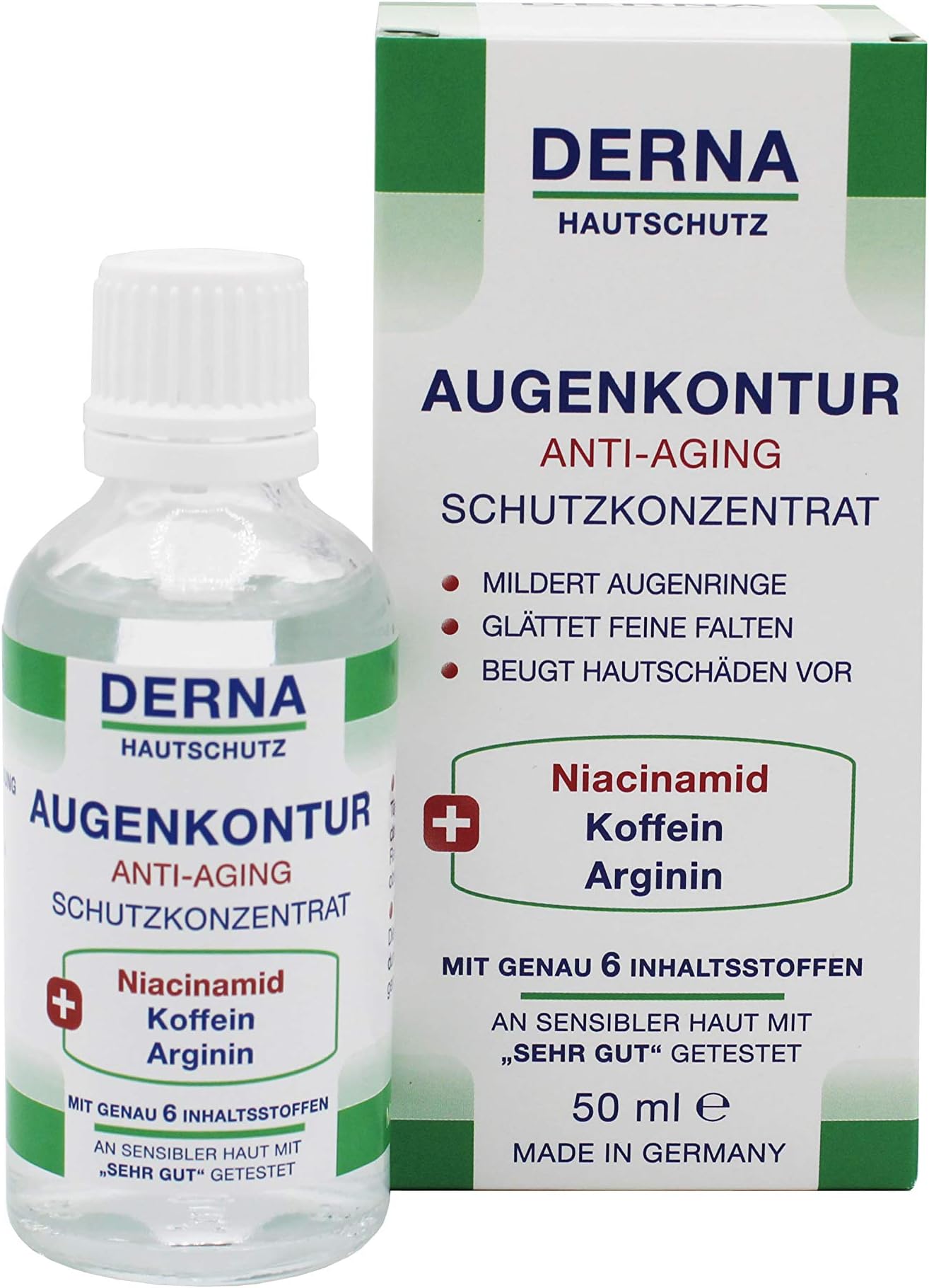 Augenkontur Protective Eye Concentrate - 50 ml with Vitamin B3 (Niacinamide) + Caffeine + L-Arginine
