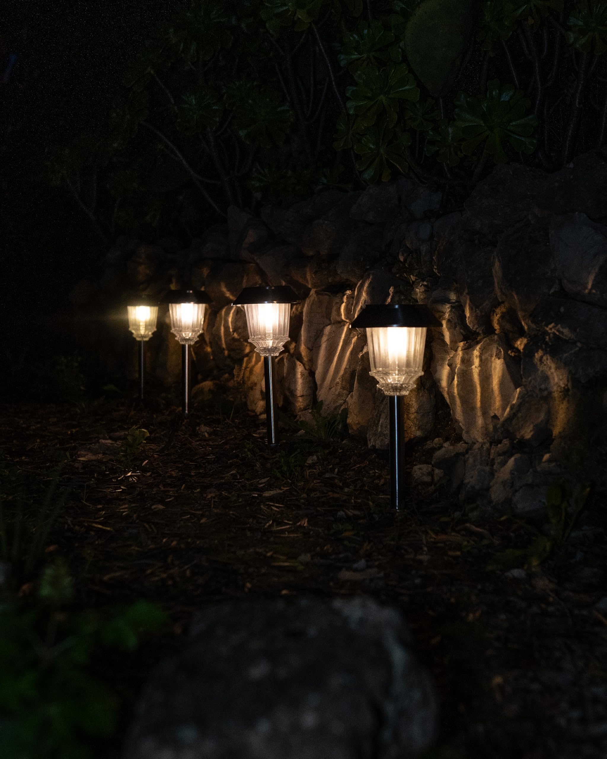 Solithia Buitenzonnelamp – Padlamp Van Roestvrij Staal En Glas, Weerbestendig, Met Filament-led En Booster